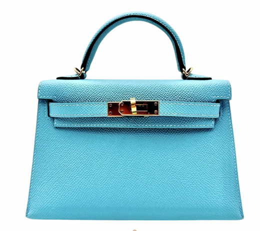 Hermès Kelly 20 cm in Epsom Sellier Bleu du Nord with Gold Hardware