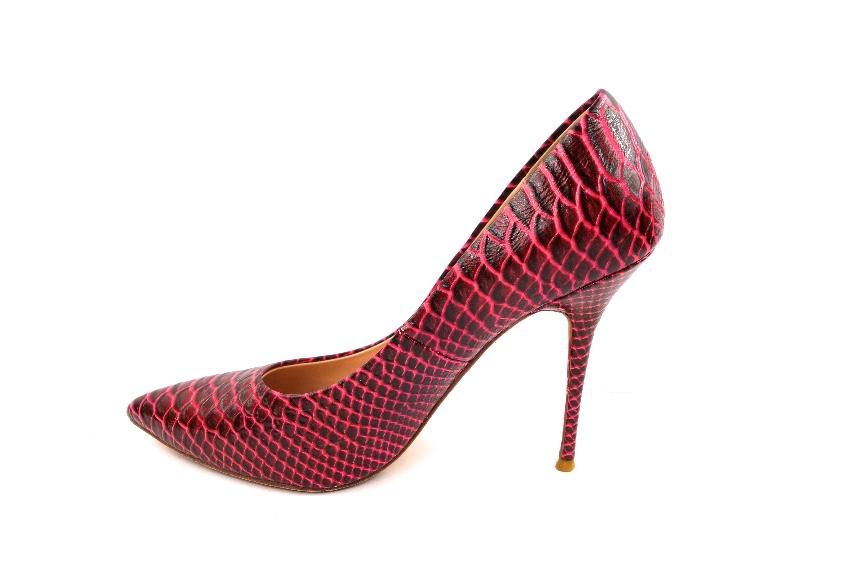 Lucy Choi Neon Snake Print Pumps
