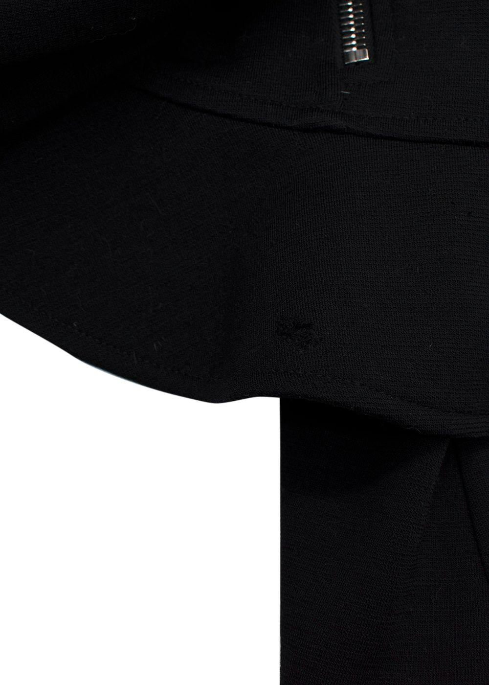 Chloe Black Virgin Wool Peplum Biker Jacket