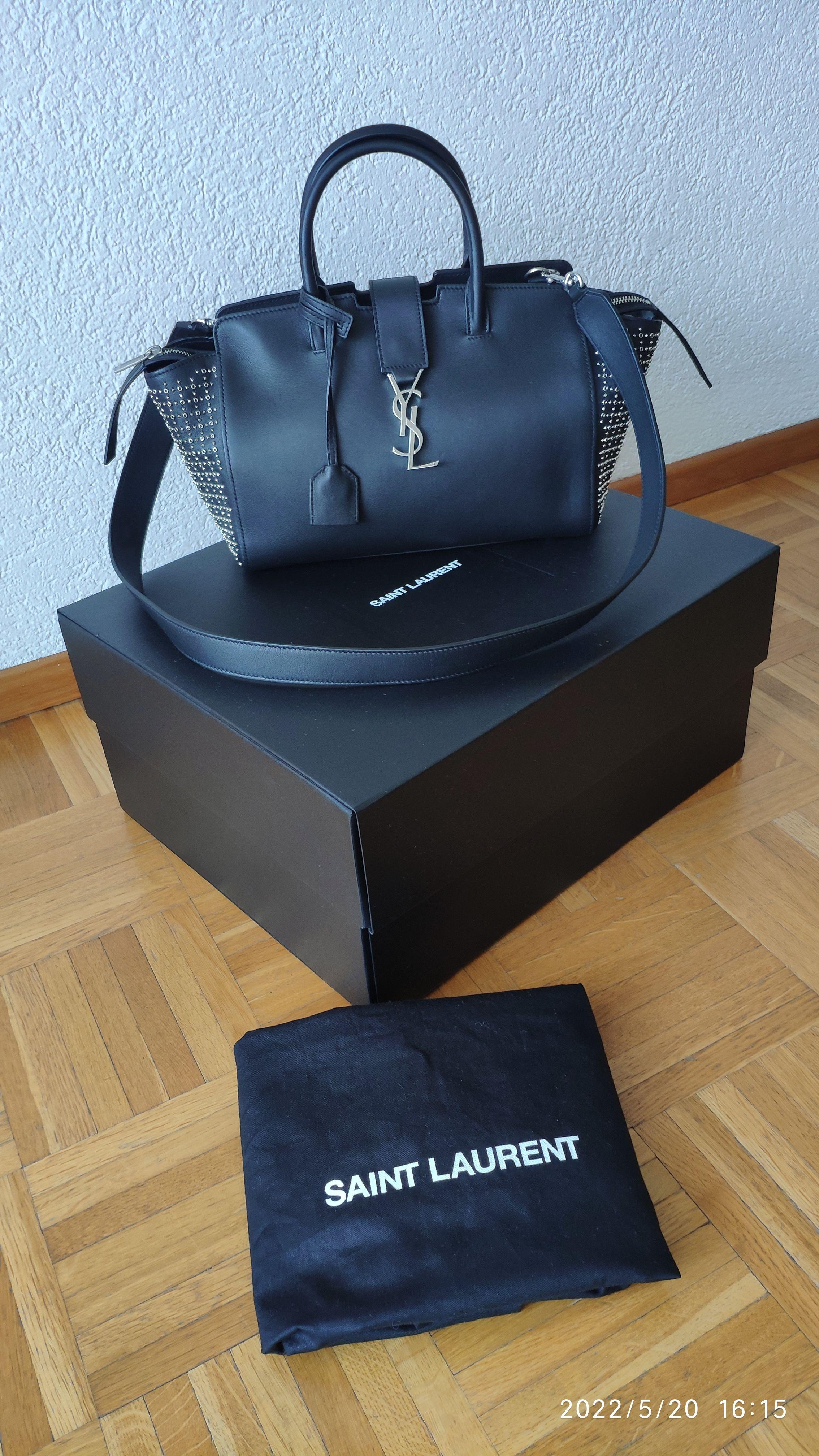 Black Studded Cabas Tote Bag