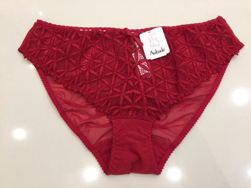 Aubade Paris red guipure lace briefs