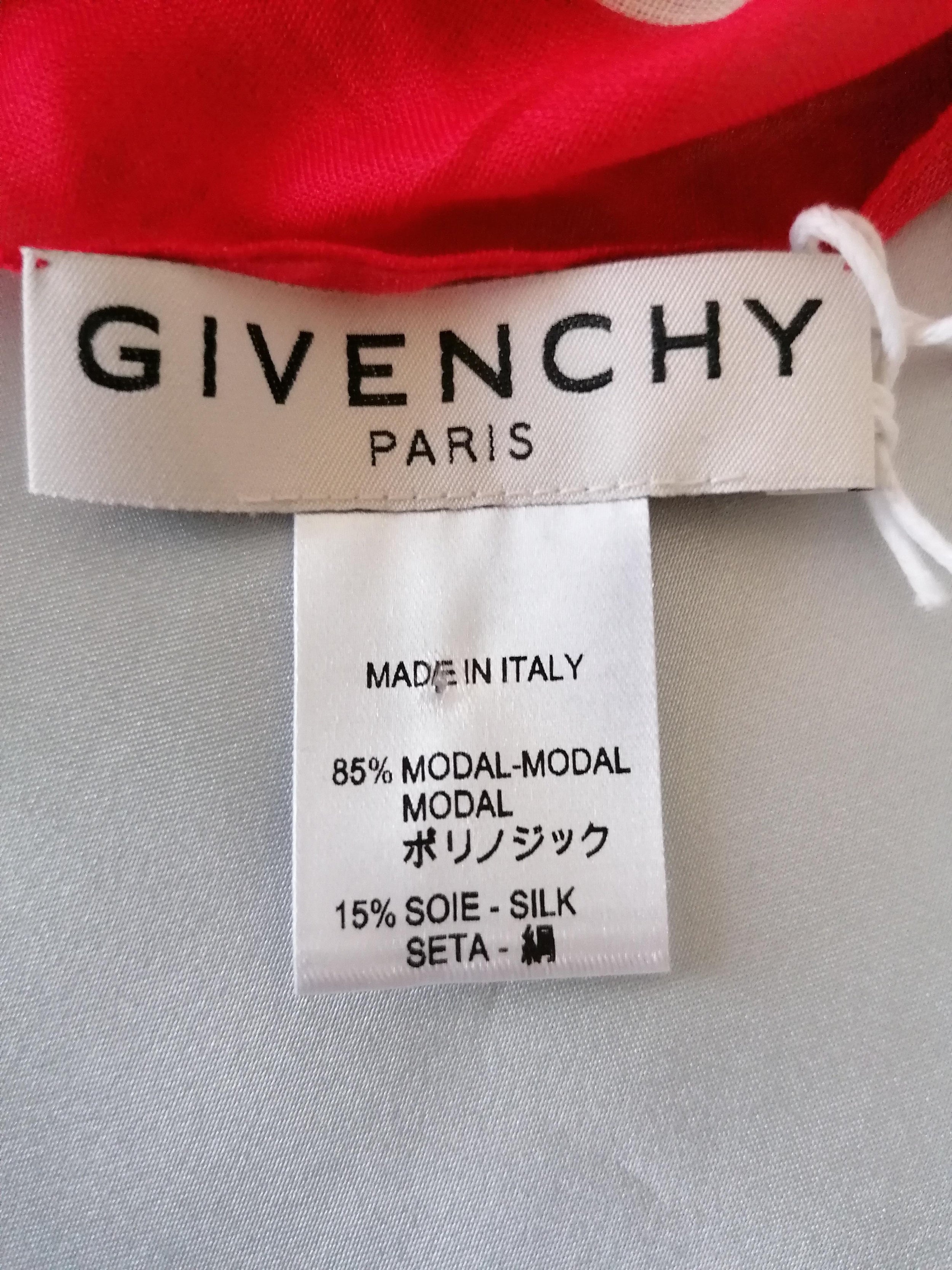 Black, white & red logo shawl