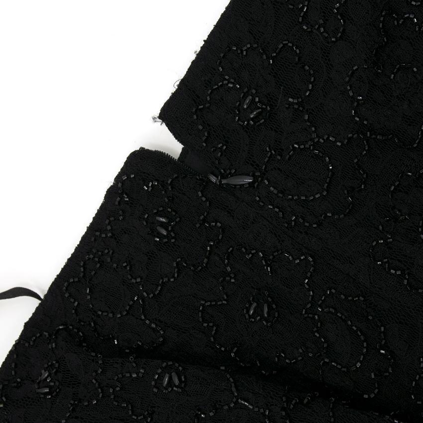 Basix Black Label Beaded Lace Top