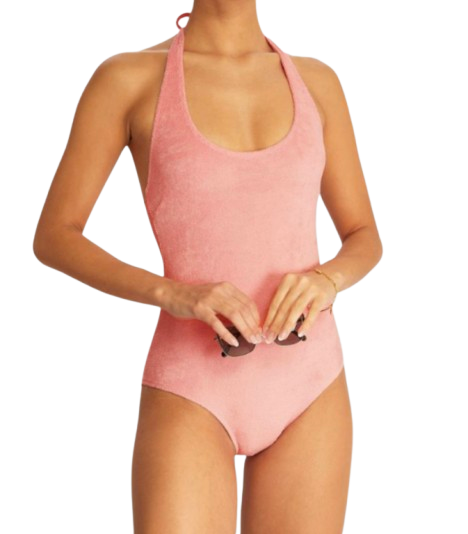 Lisa Marie Fernandez Pink Terry Cloth Amber Swimsuit