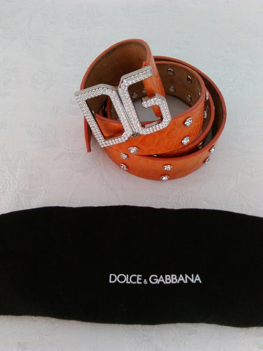 Dolce & Gabbana Leather Belt Swarovski Embellished