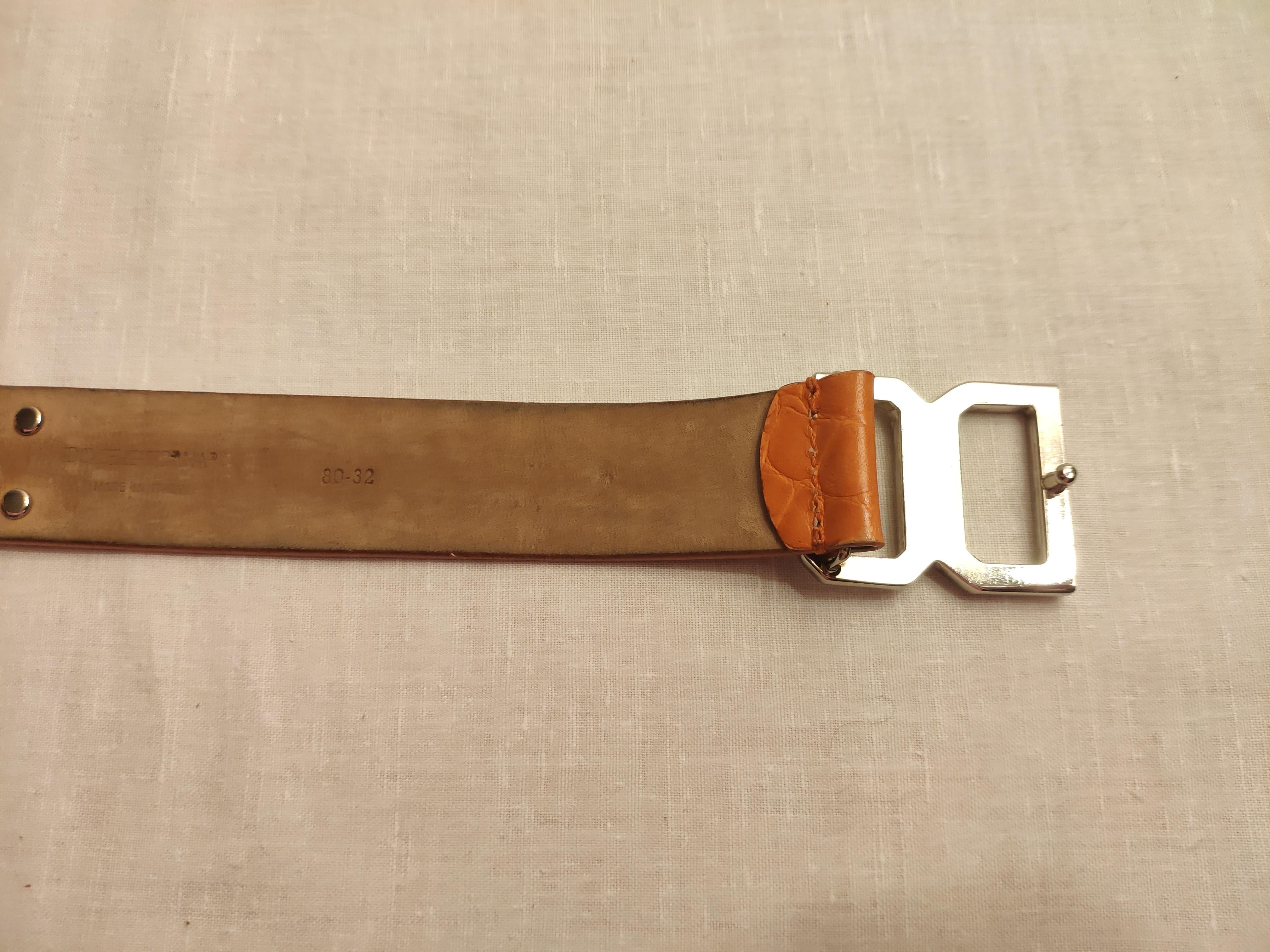 Dolce & Gabbana Leather Belt Swarovski Embellished