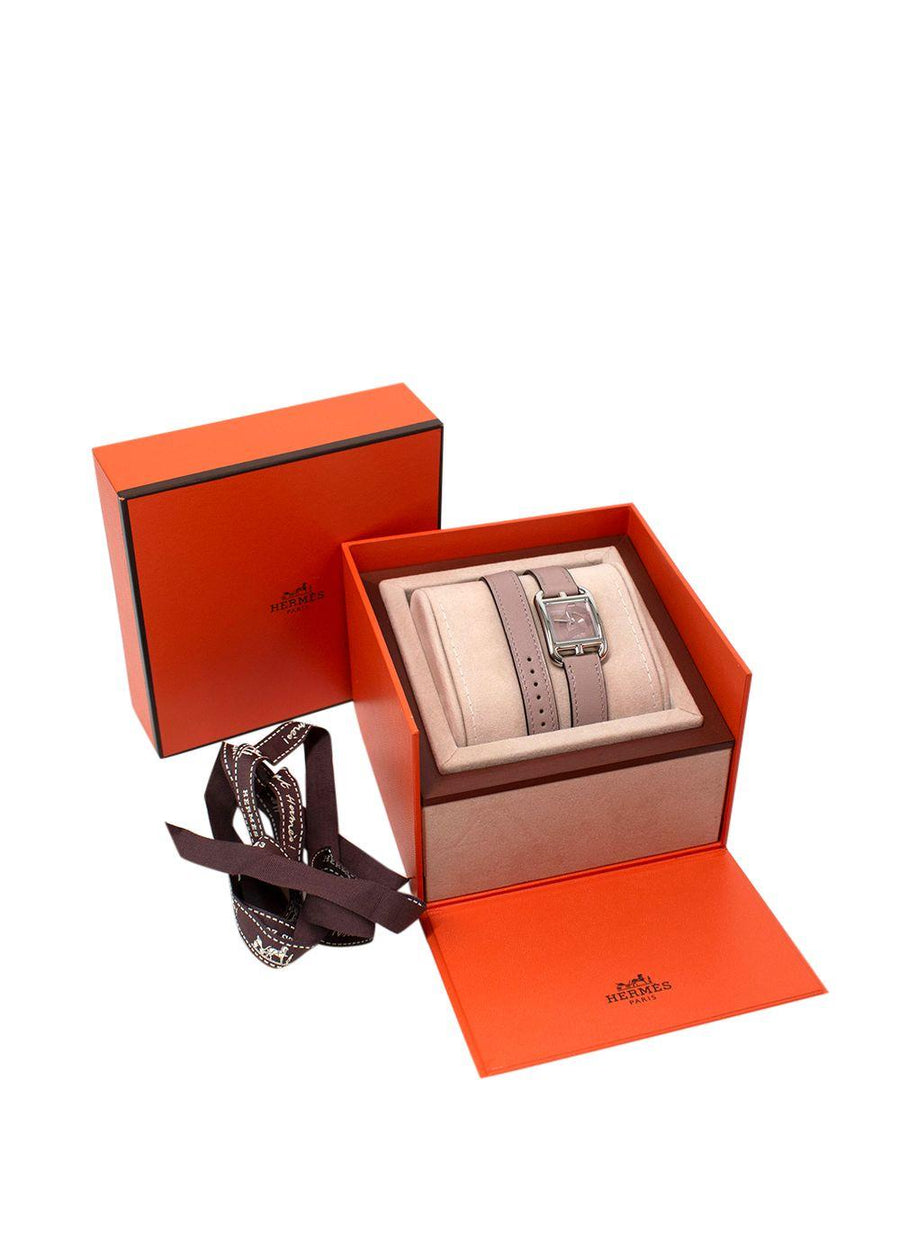 Hermes Glycine Anchor Chain Small Model Cape Cod Watch with Double Tour Strap