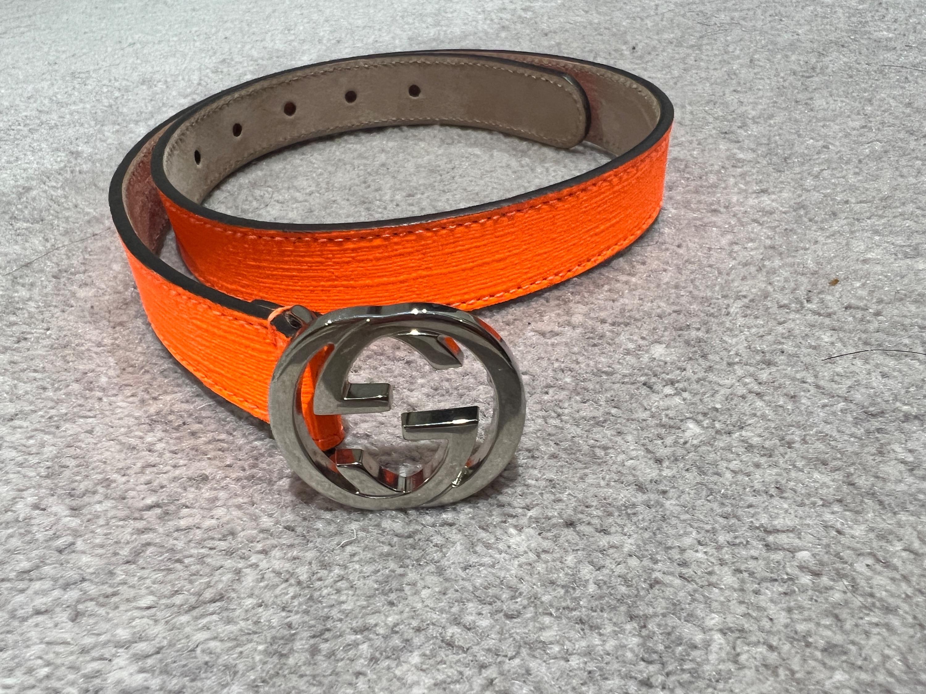 neon orange kids girls belt