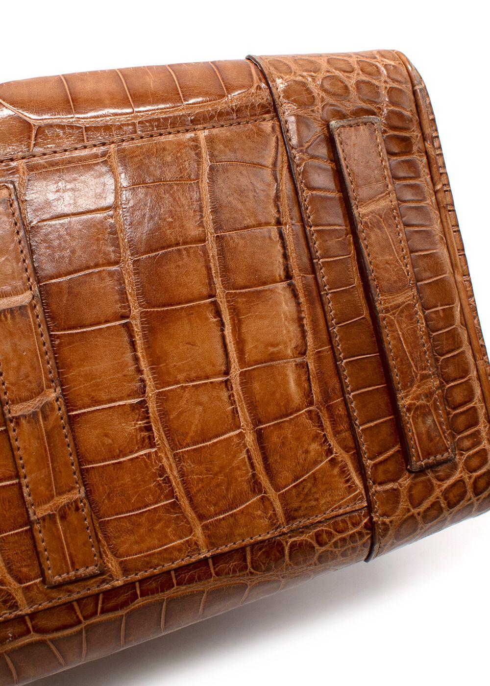 Ralph Lauren Ricky 33 Caiman Crocodile Bag