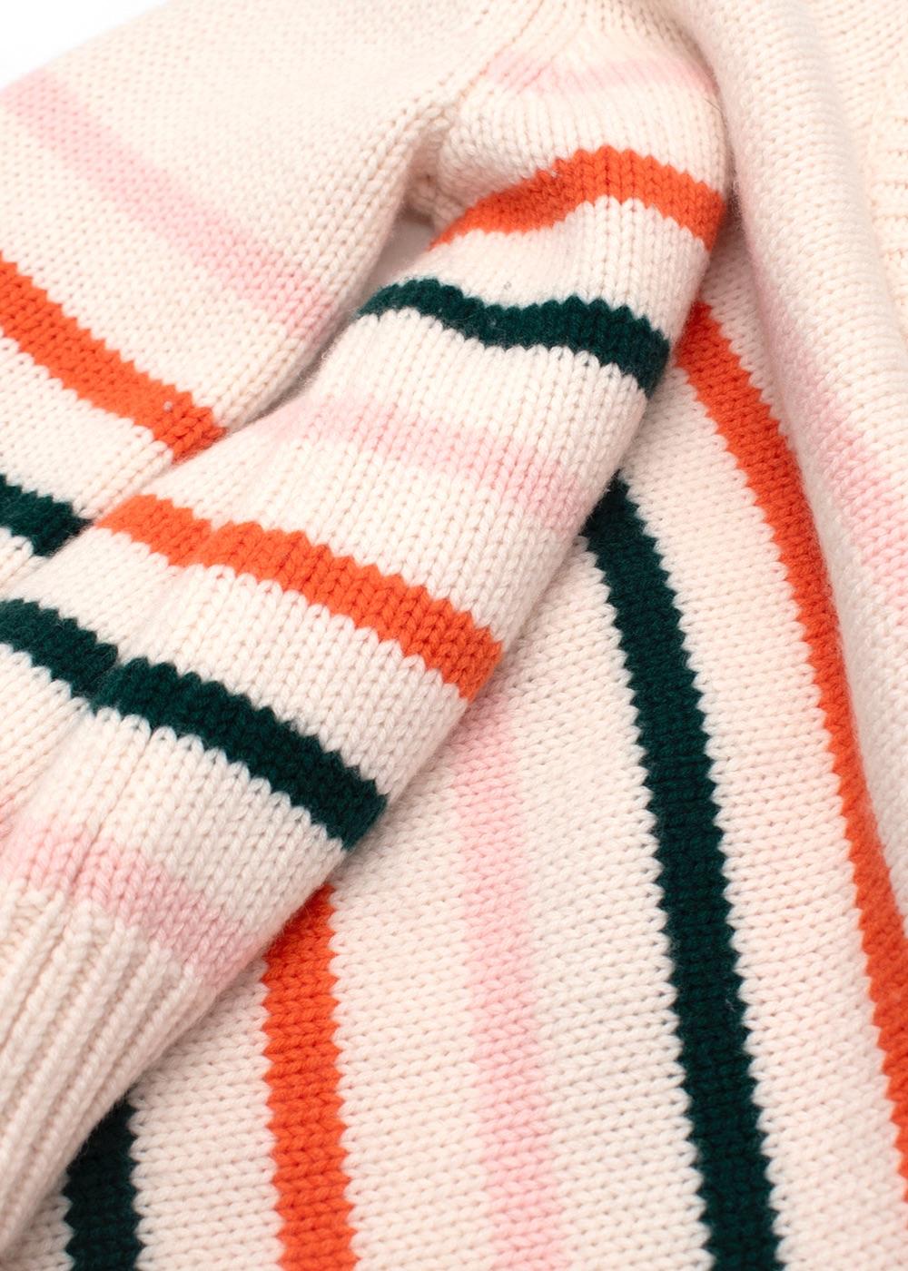 La Ligne White Striped Wool Blend  Jumper