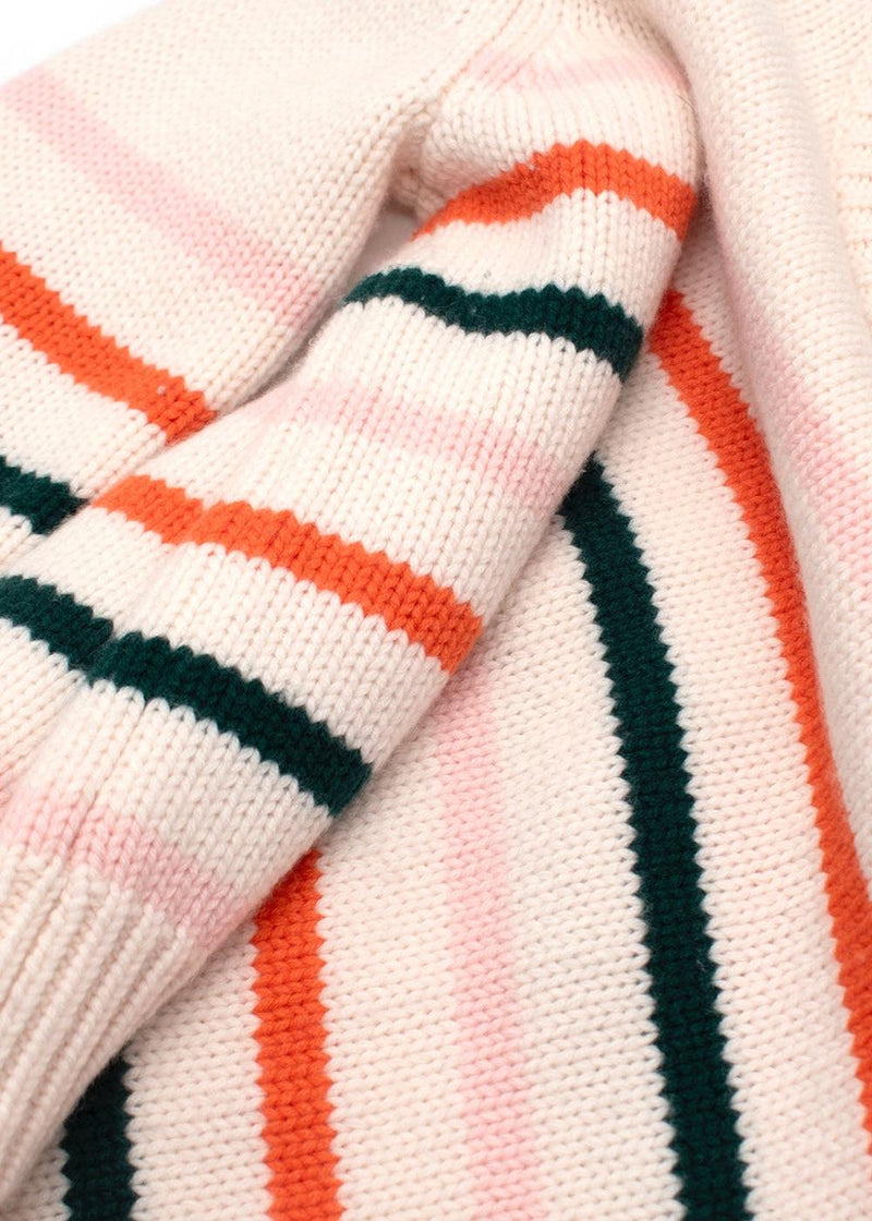 La Ligne White Striped Wool Blend  Jumper