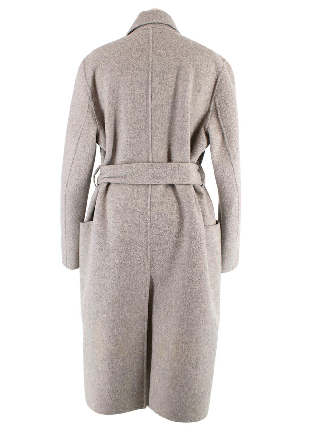Acne Studios grey carise double face wool & cashmere coat