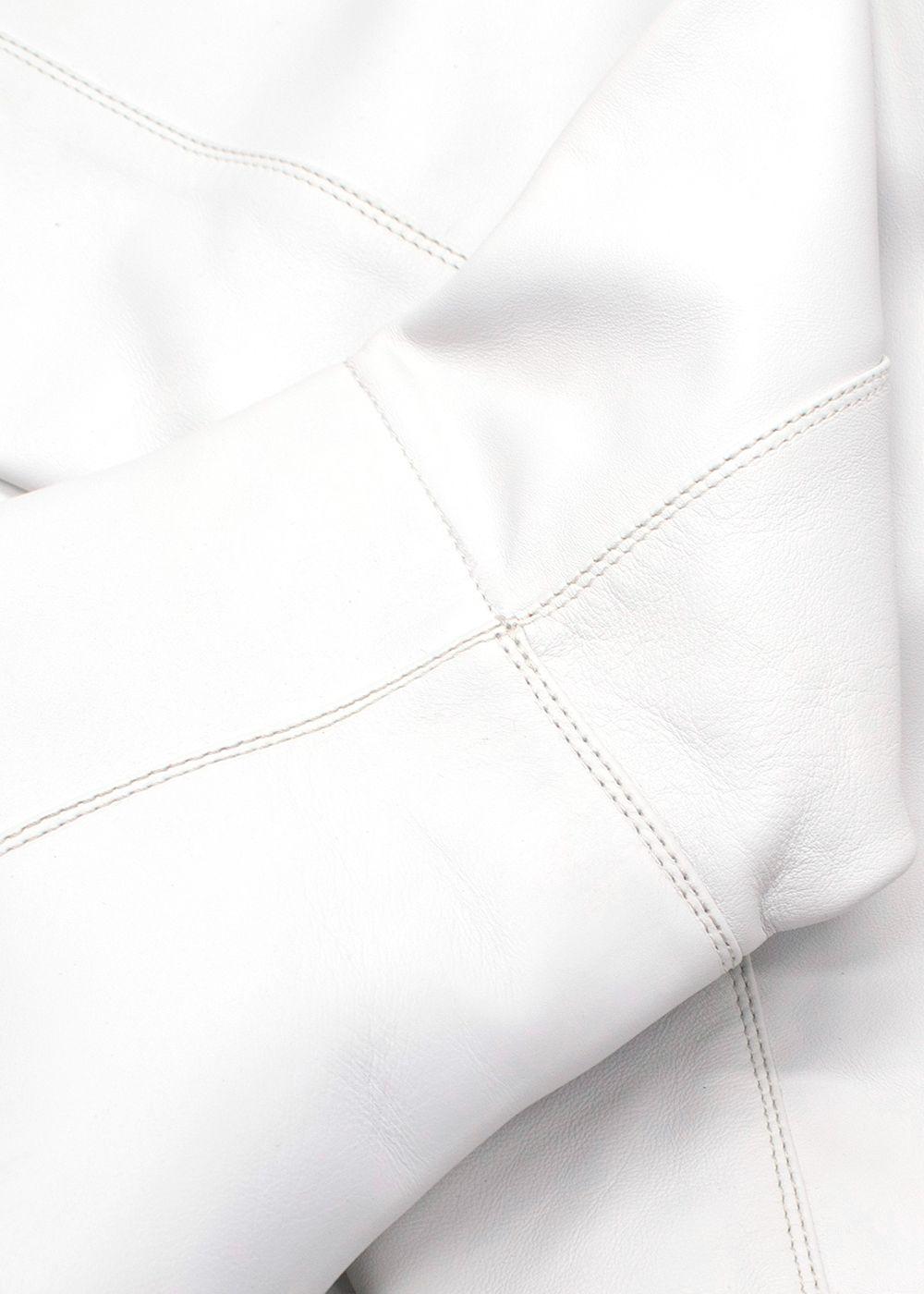 Gianvinto Rossi White Knee High Leather Cow Boy Boots