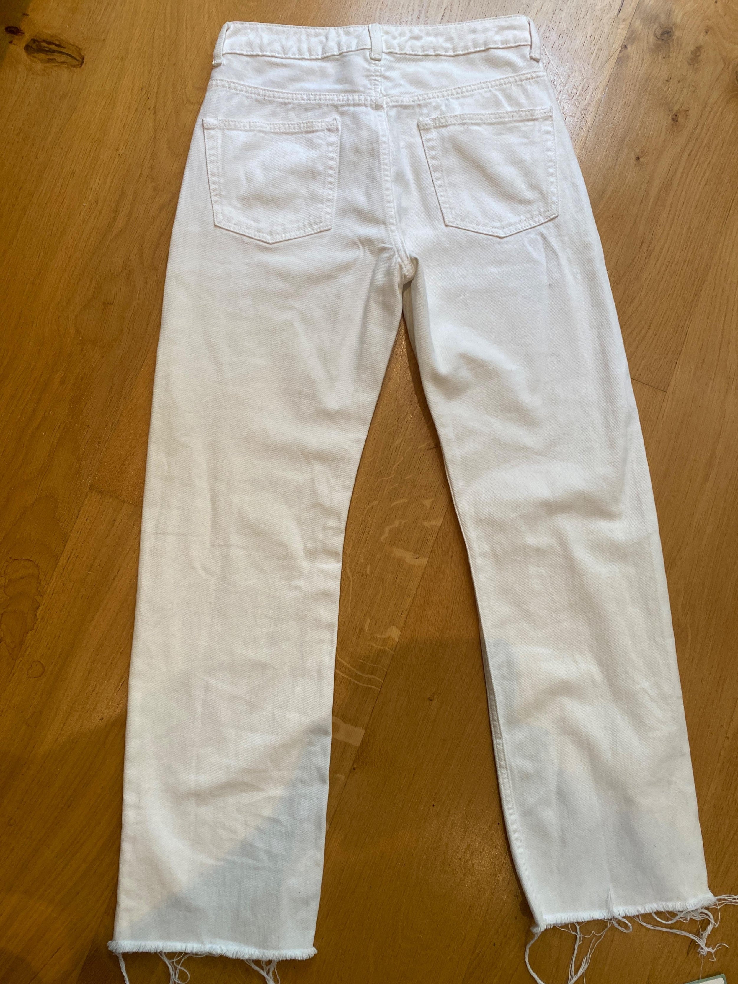 Raey White Plank Straight Leg Jeans