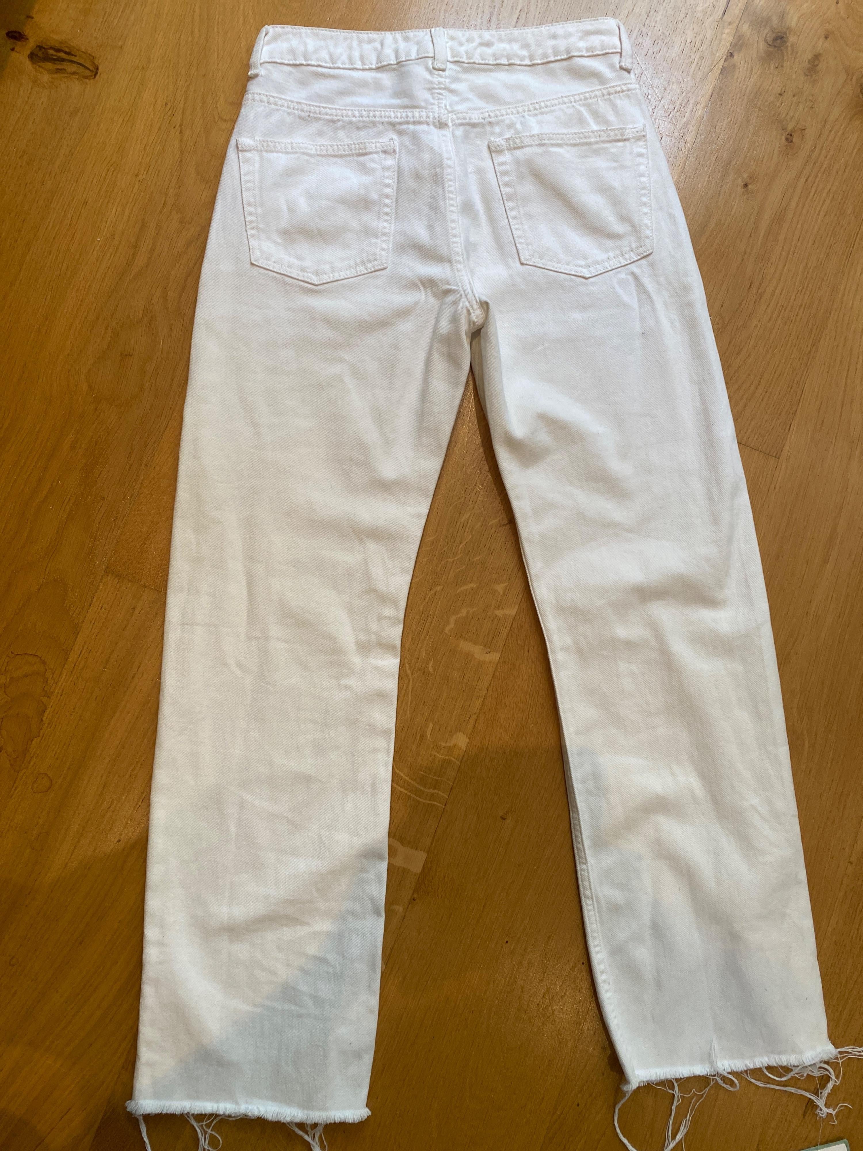 Raey White Plank Straight Leg Jeans
