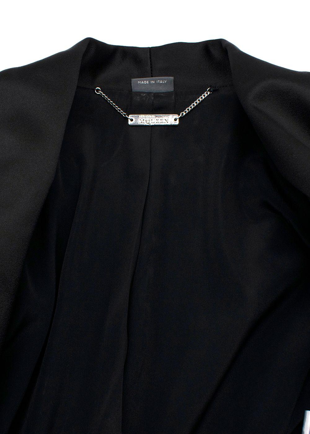 Alexander McQueen Black Blazer with Gold Button Fastening