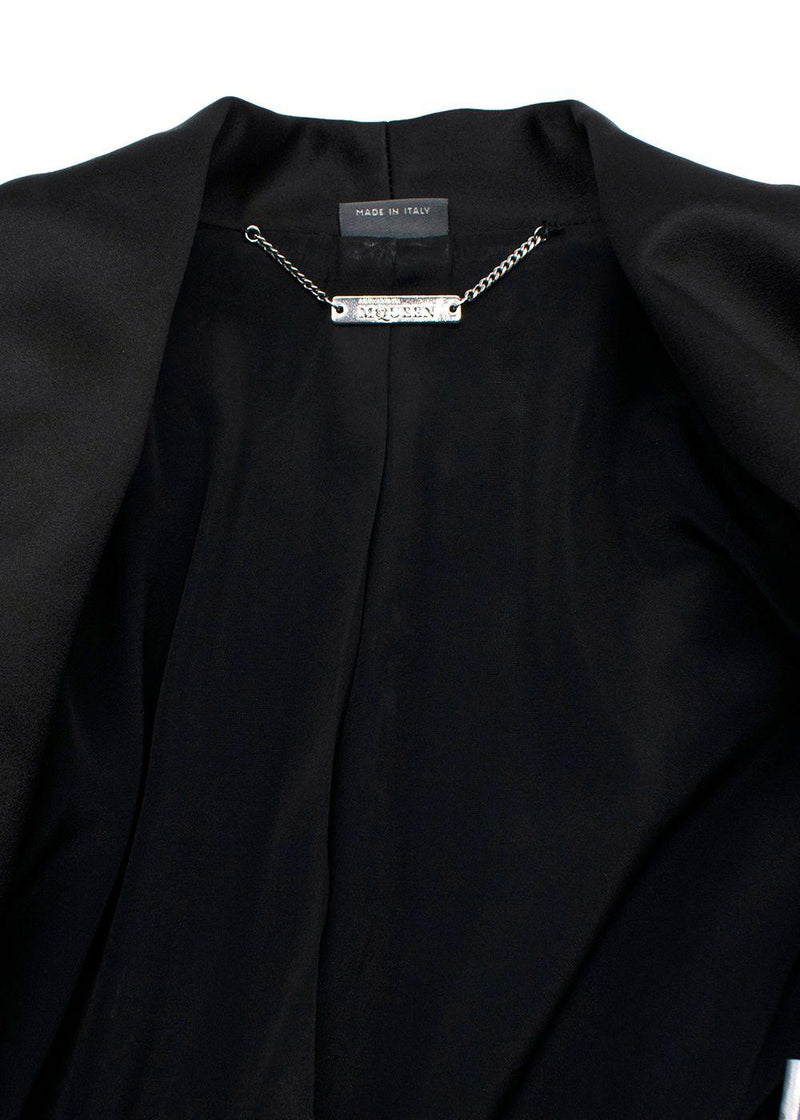 Alexander McQueen Black Blazer with Gold Button Fastening