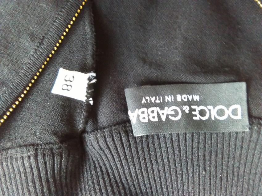 Dolce & Gabbana zip fronted cardigan with DG logo