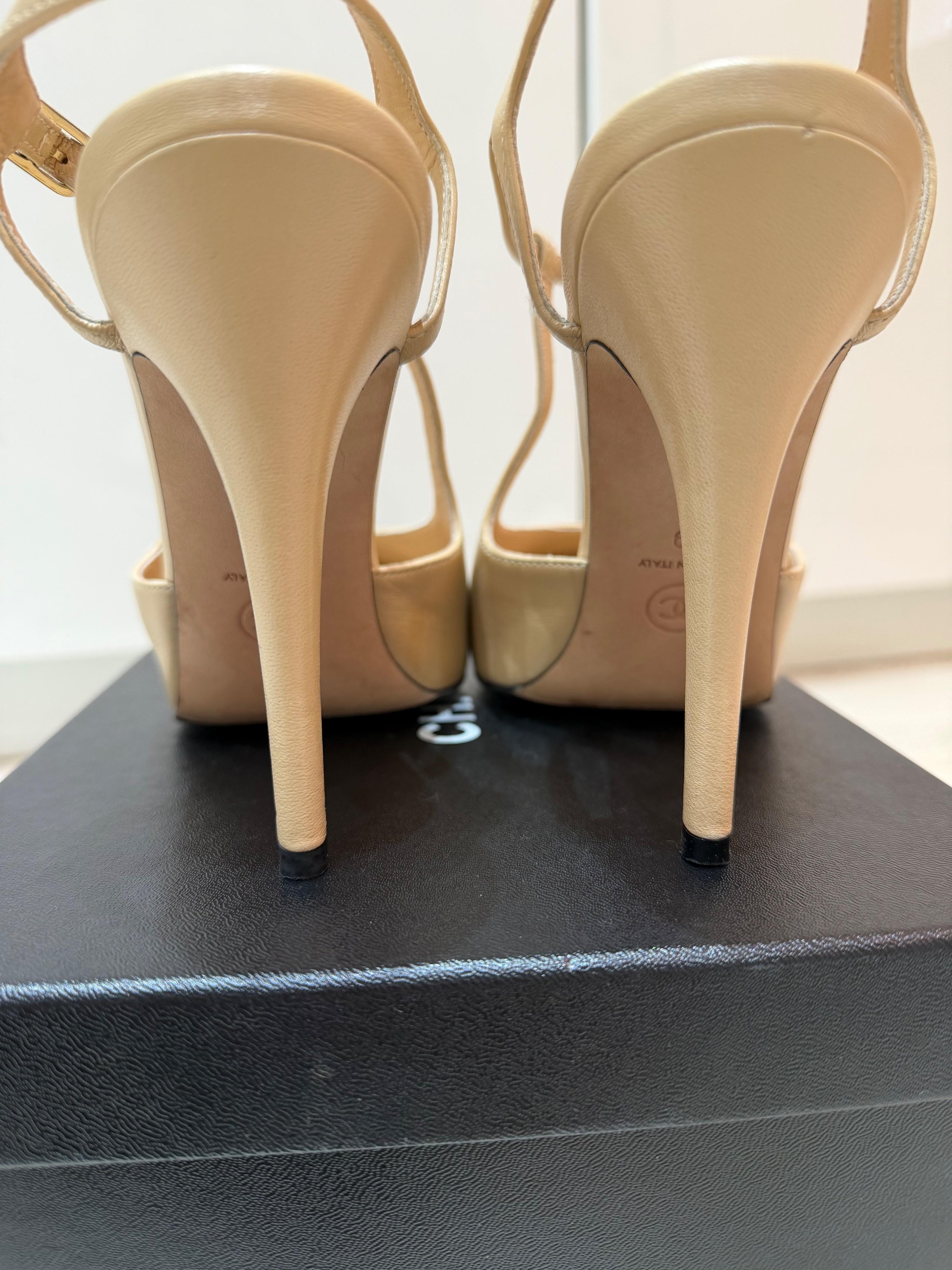 Chanel Heeled T Bar Pumps