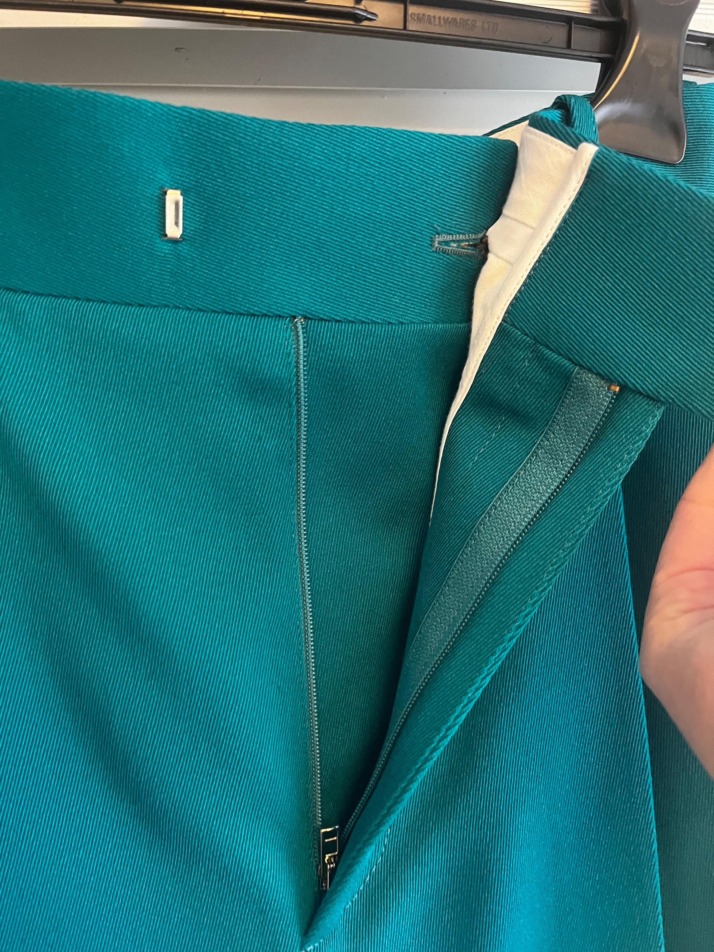 Teal Tailored Trousers