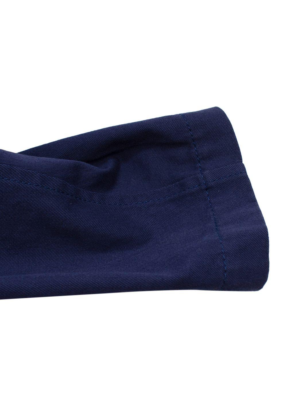 Comme Des Garcons Navy Unlined Longline Trench Coat