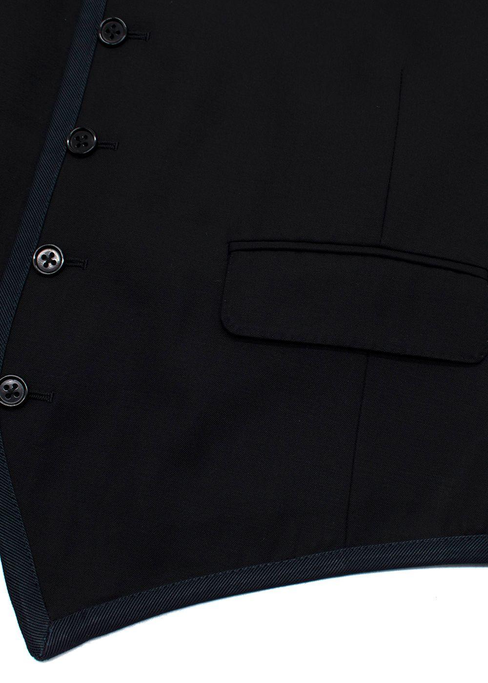 Hermès Black Button Front Waistcoat