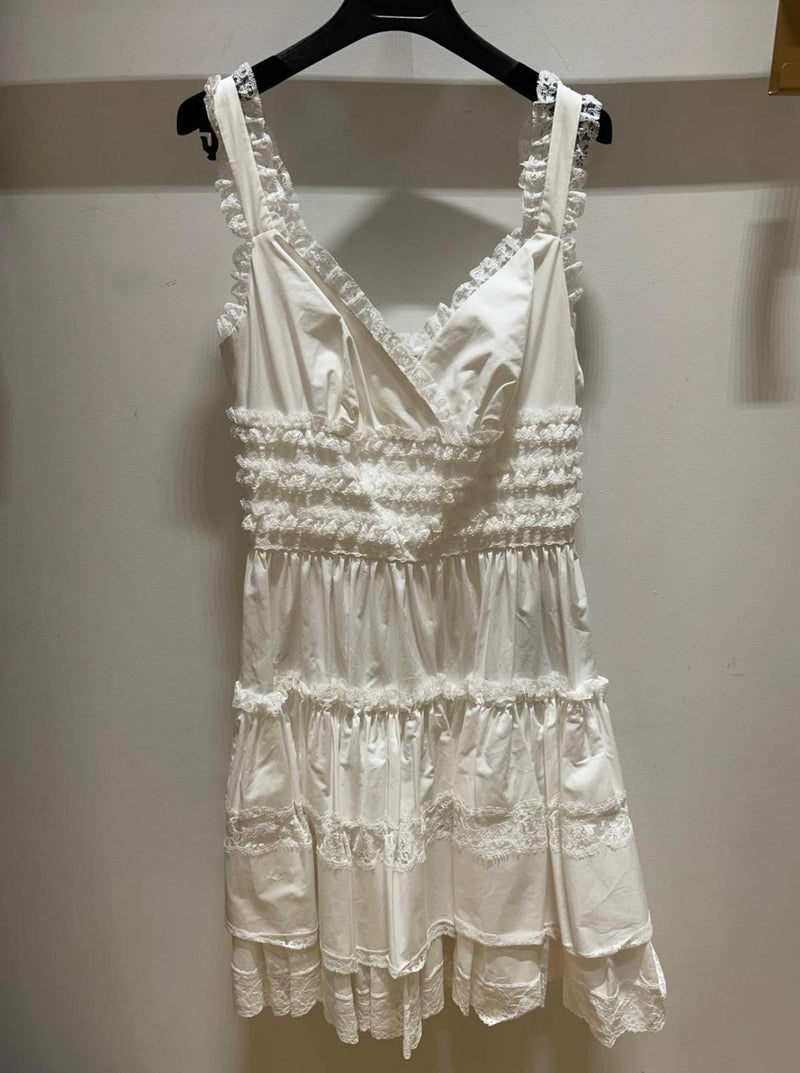 White Cotton Poplin Dress