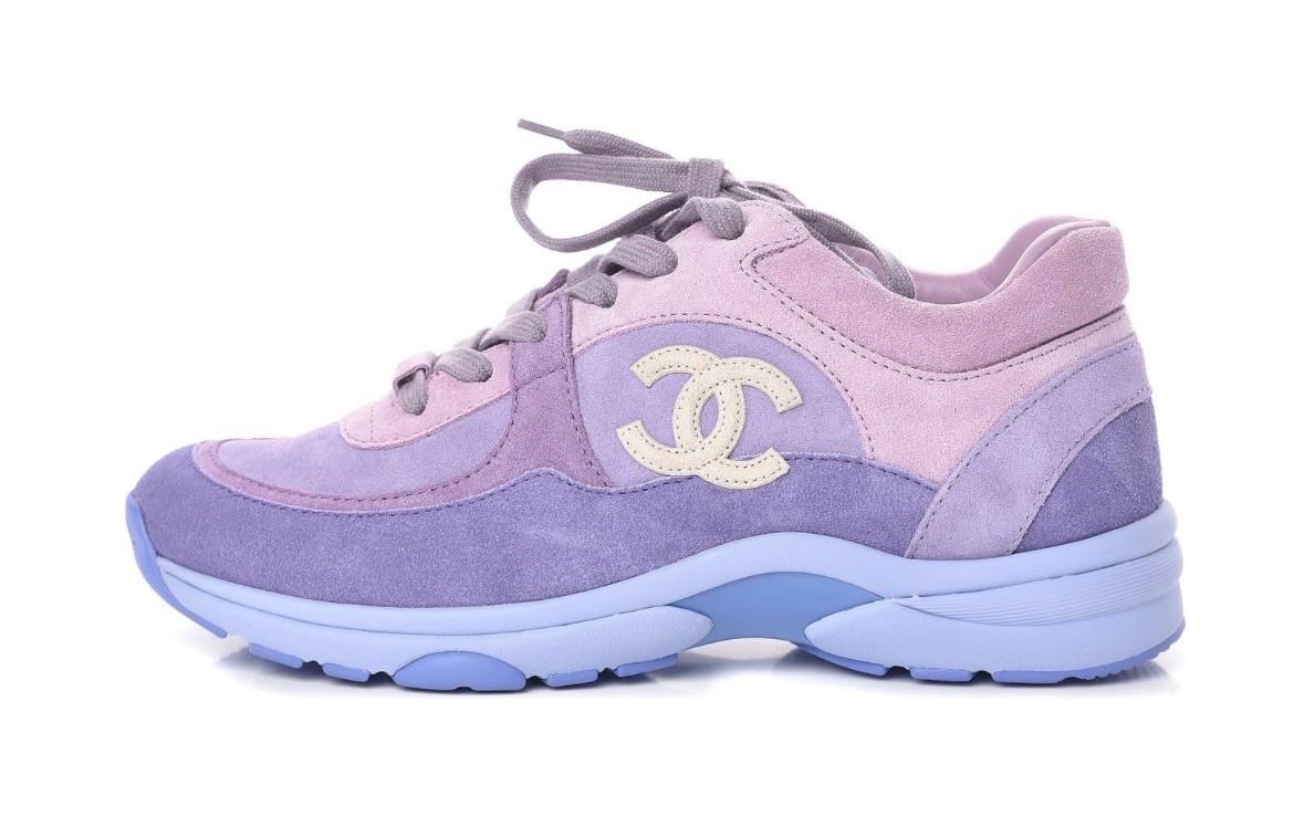 Chanel Lilac CC Trainers