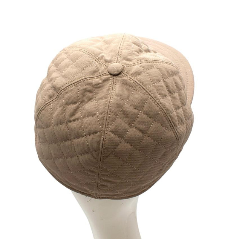 Bates Beige Cotton Blend Quilted Cap