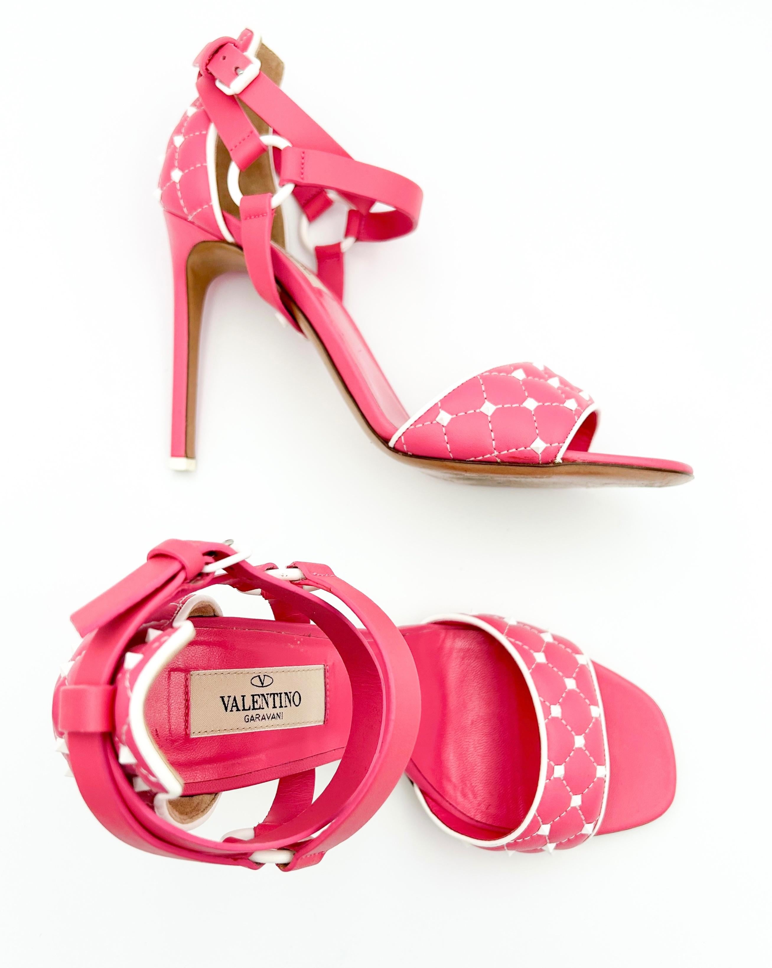 Valentino Pink Rockstud Sandals