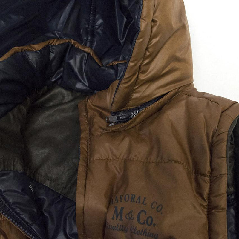 Mayoral Kids Puffer Vest with Detachable Hoodie