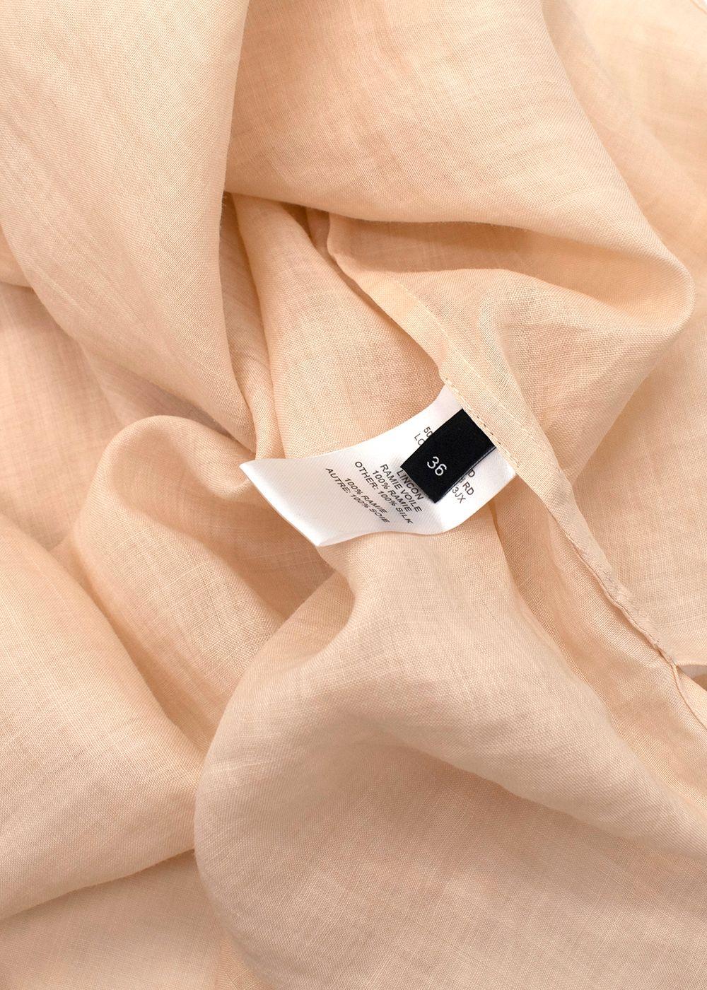 Button Up Beige Silk Blend Tunic