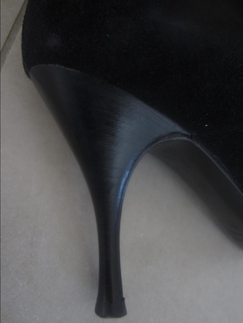 Sergio Rossi black suede over the knee boots