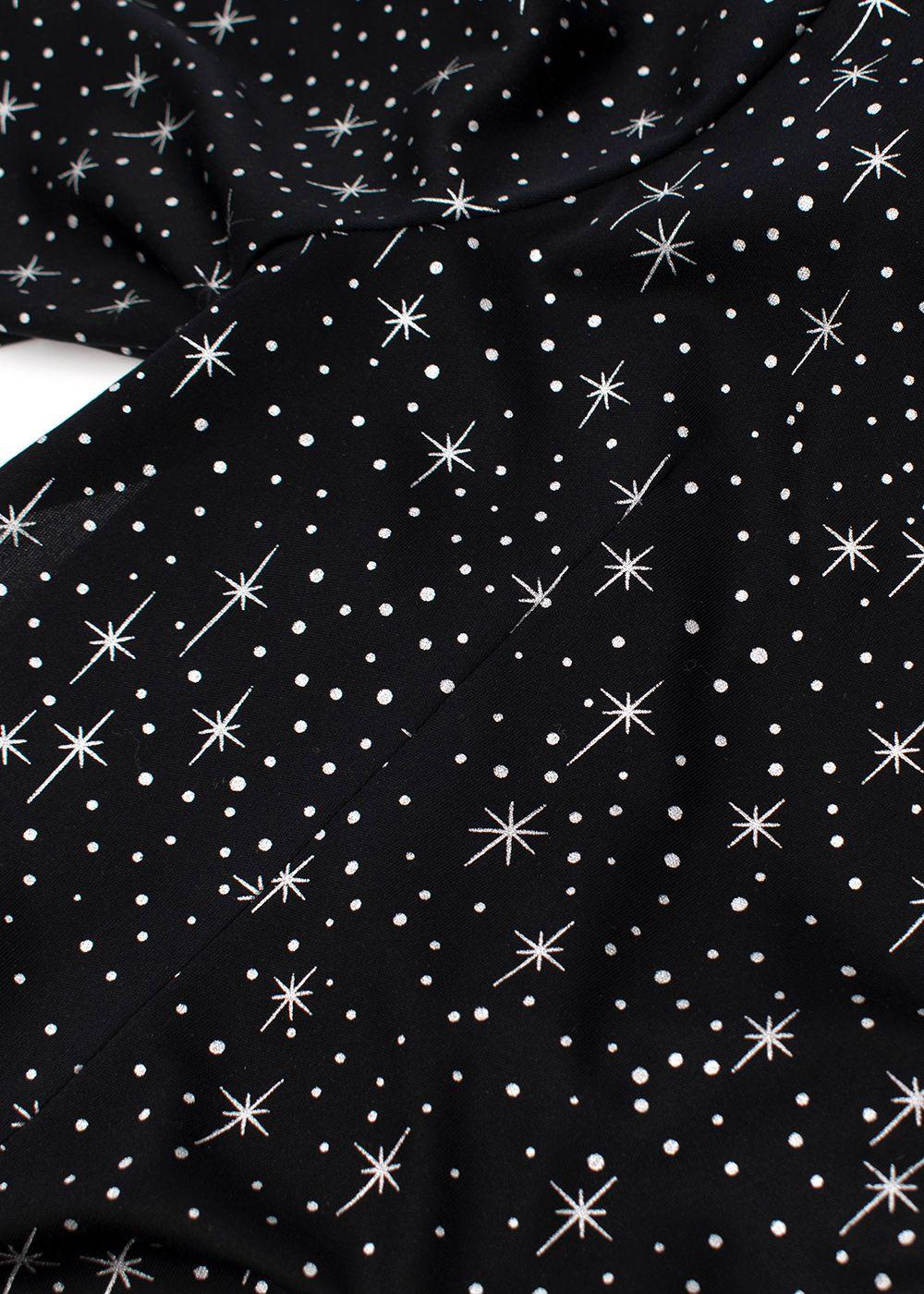 Balenciaga Runway Black Spandex Sparkle Print Top & Pants