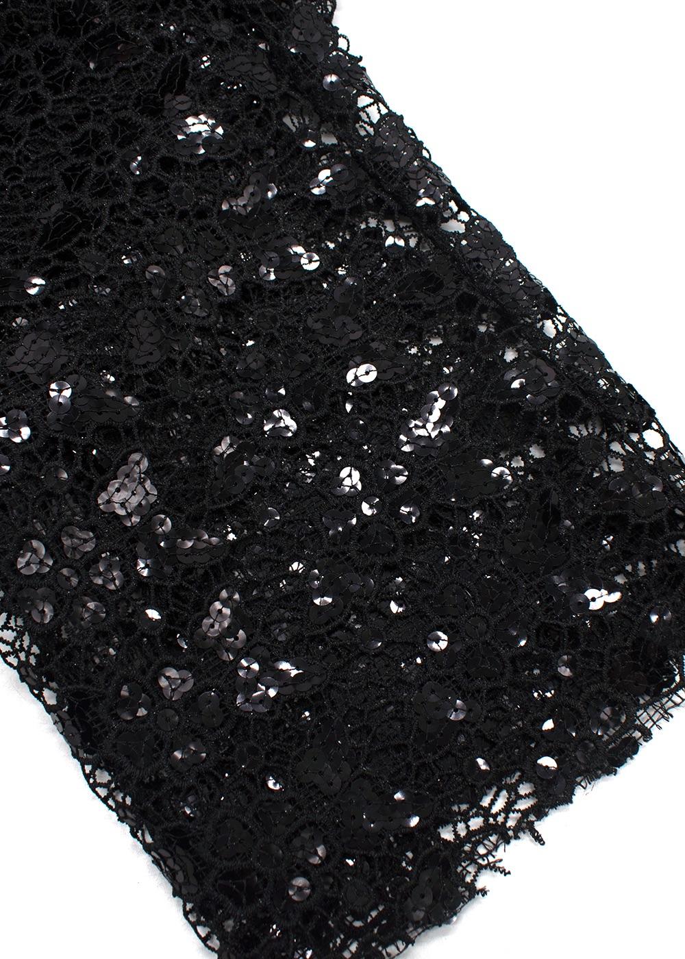 The New Arrivals Black Lace Embroidered Off the Shoulder Maxi Dress
