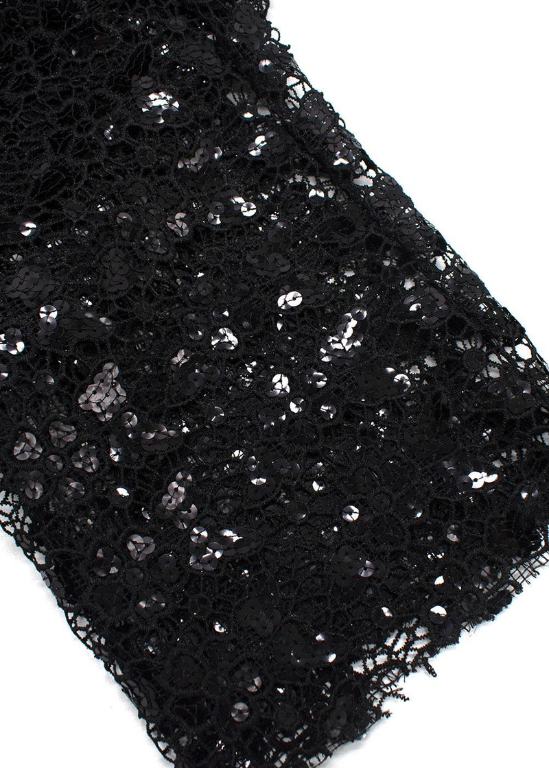 The New Arrivals Black Lace Embroidered Off the Shoulder Maxi Dress