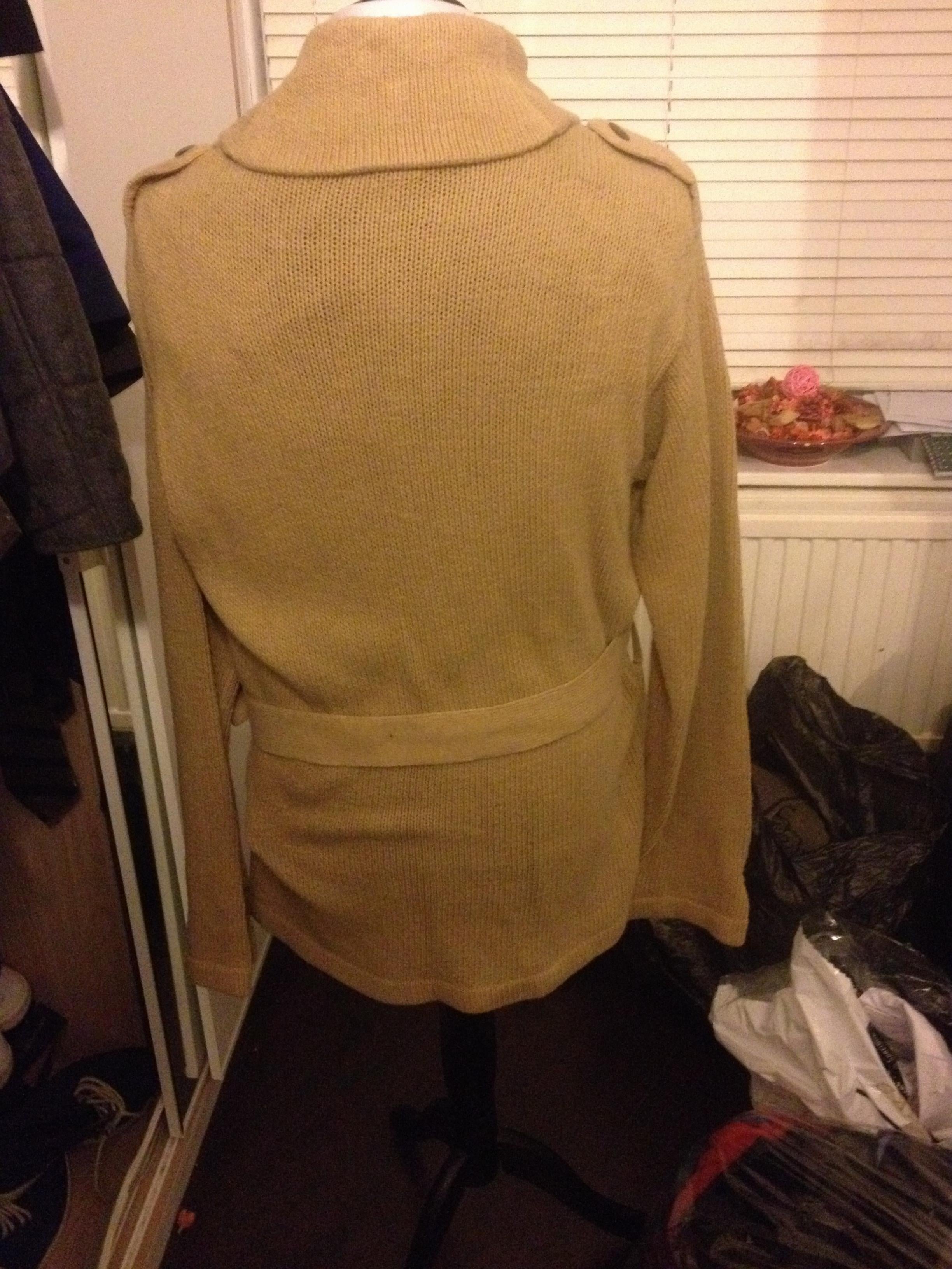 Polo Ralph Lauren golden beige marksman belted cowl neck cardigan
