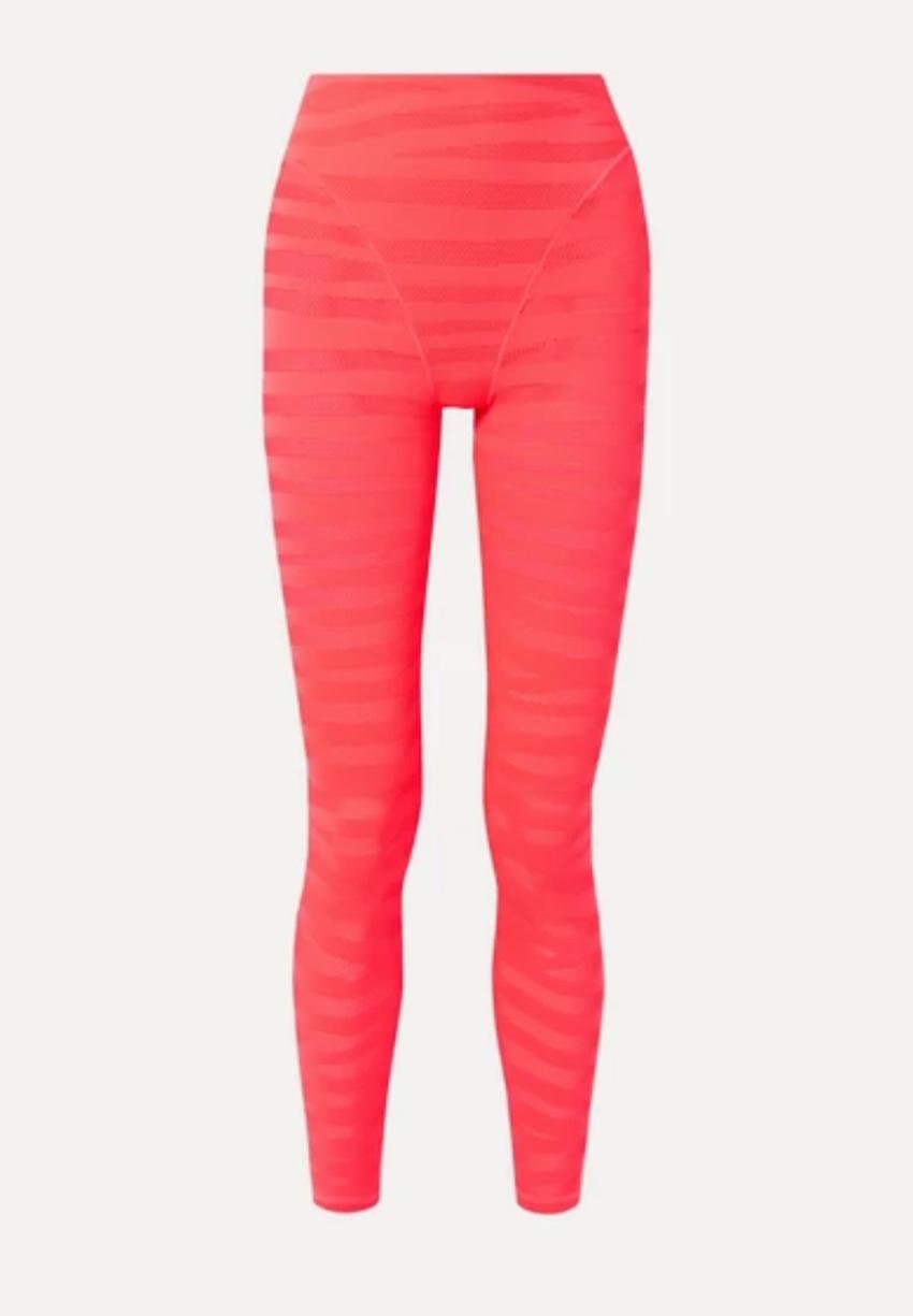 Adam Selman Sport Neon Stretch Mesh Leggings