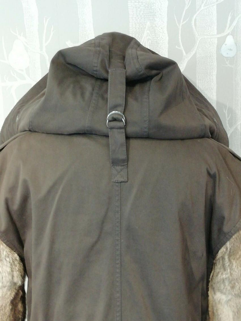 3.1 Phillip Lim Brown Parka With Rabbit Fur