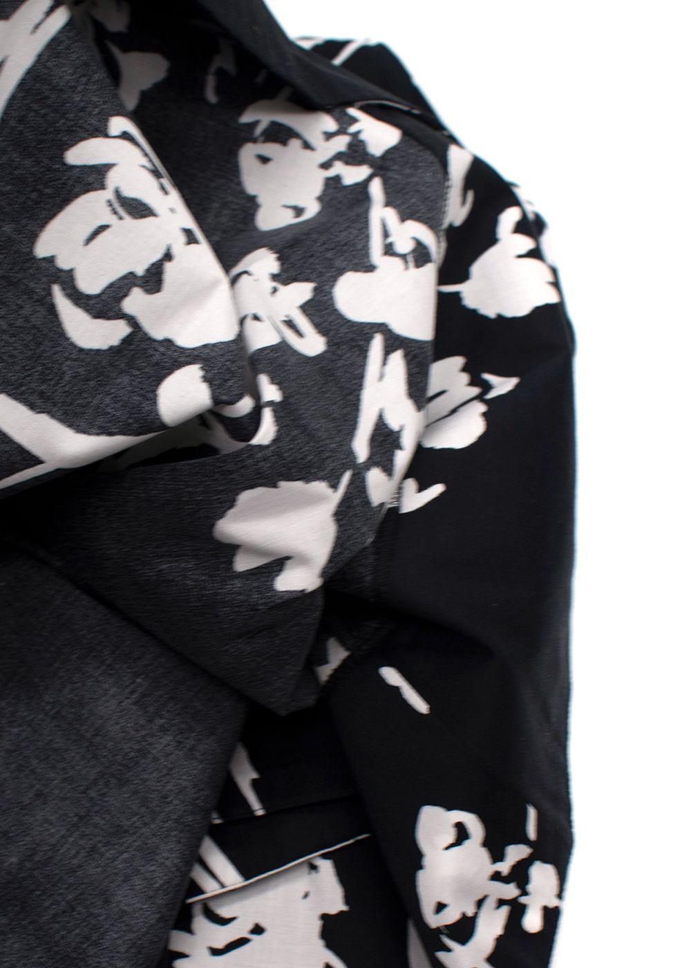 Marella Black and White Floral Cotton Skirt
