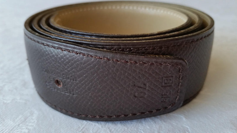 Hermes cuir seul brown leather belt strap