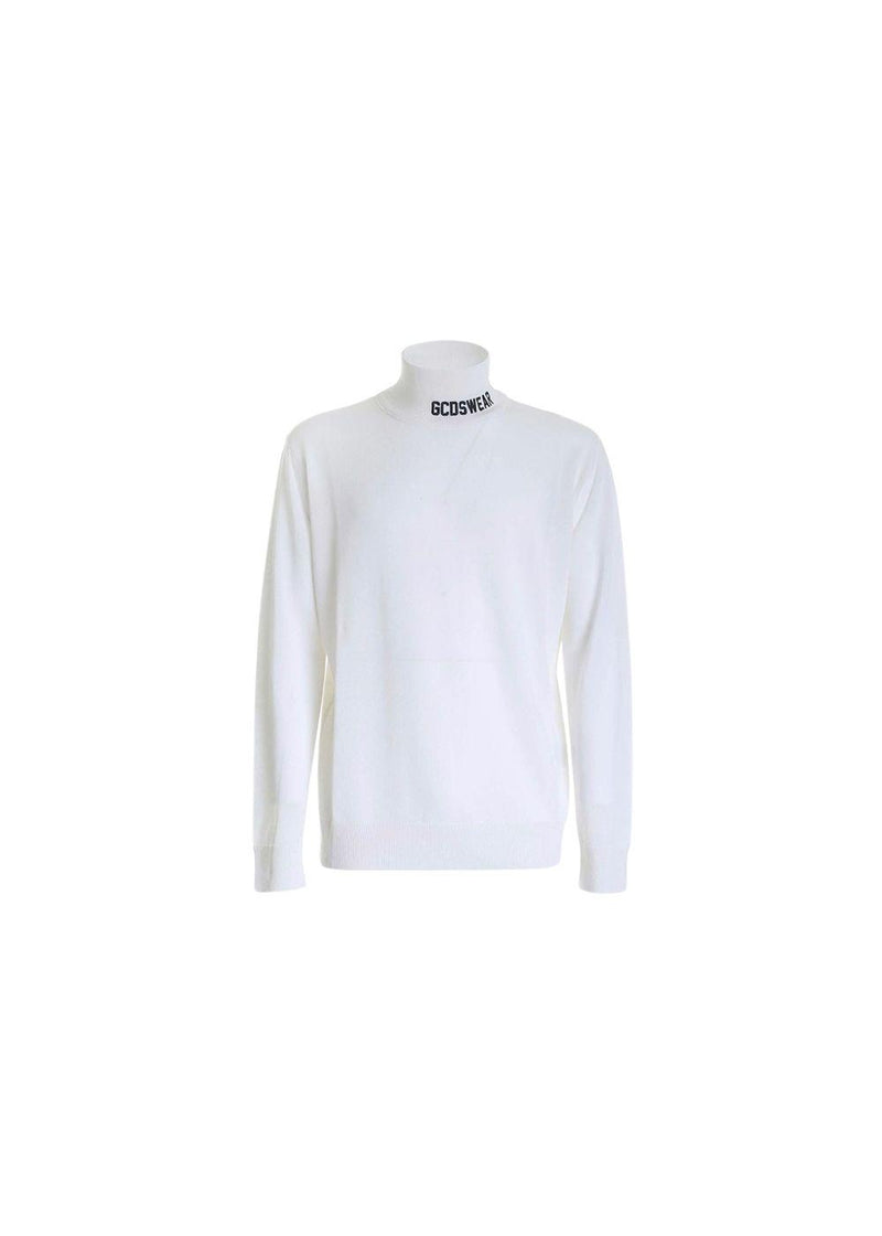 White Wool Blend Embroidered Jumper