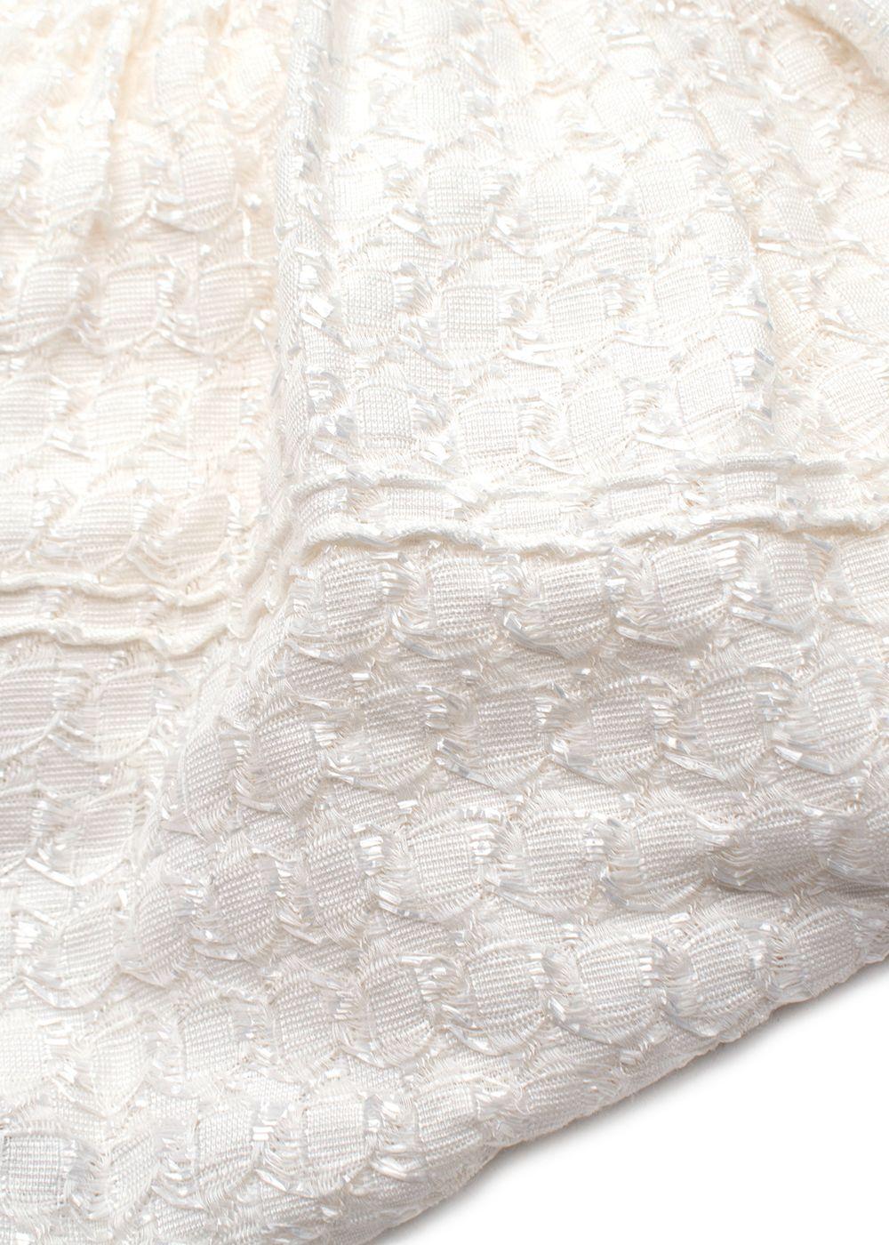 Dior White Pleated A Line Mini Skirt