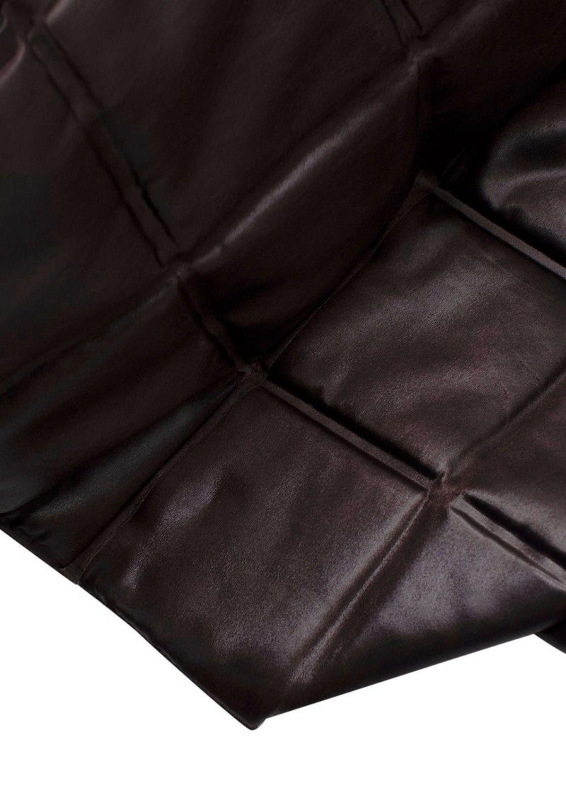 Bottega Veneta Chain Link Chocolate Brown Padded Two Piece Skirt