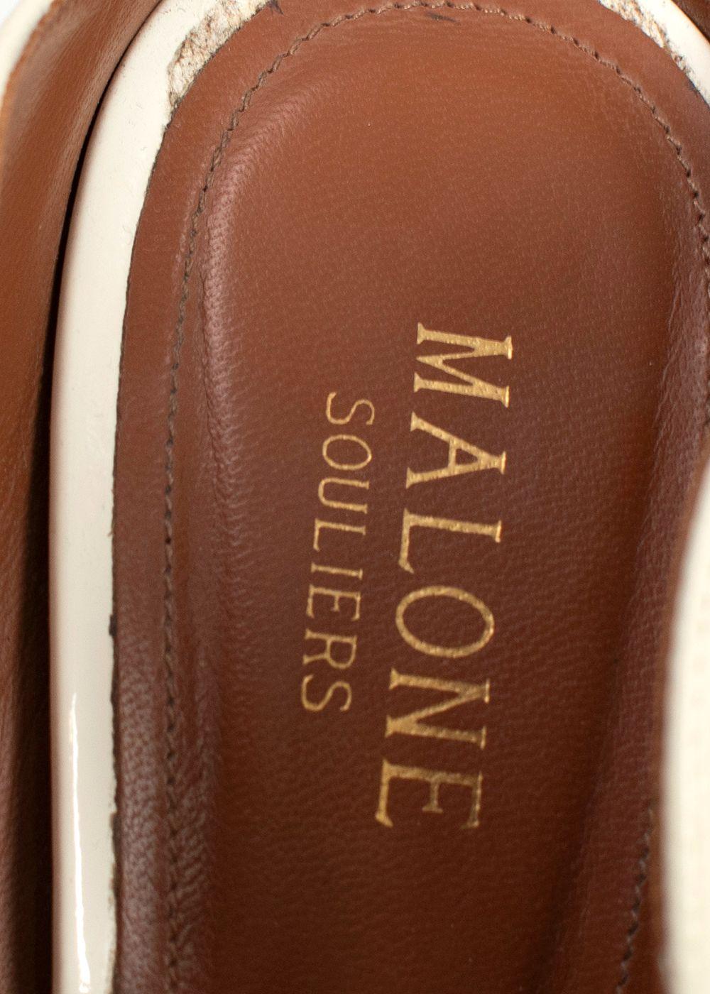 Malone Souliers Cream Maureen Stiletto Mules