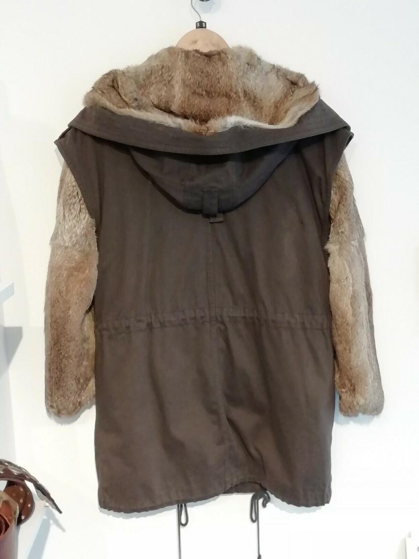 3.1 Phillip Lim Brown Parka With Rabbit Fur