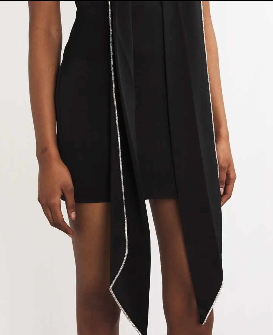 Alex Perry Embellished Scarf Mini Dress