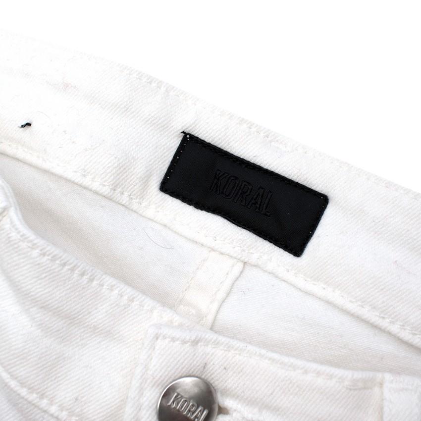 Koral White High-Waisted Slim Fit Denim Jeans