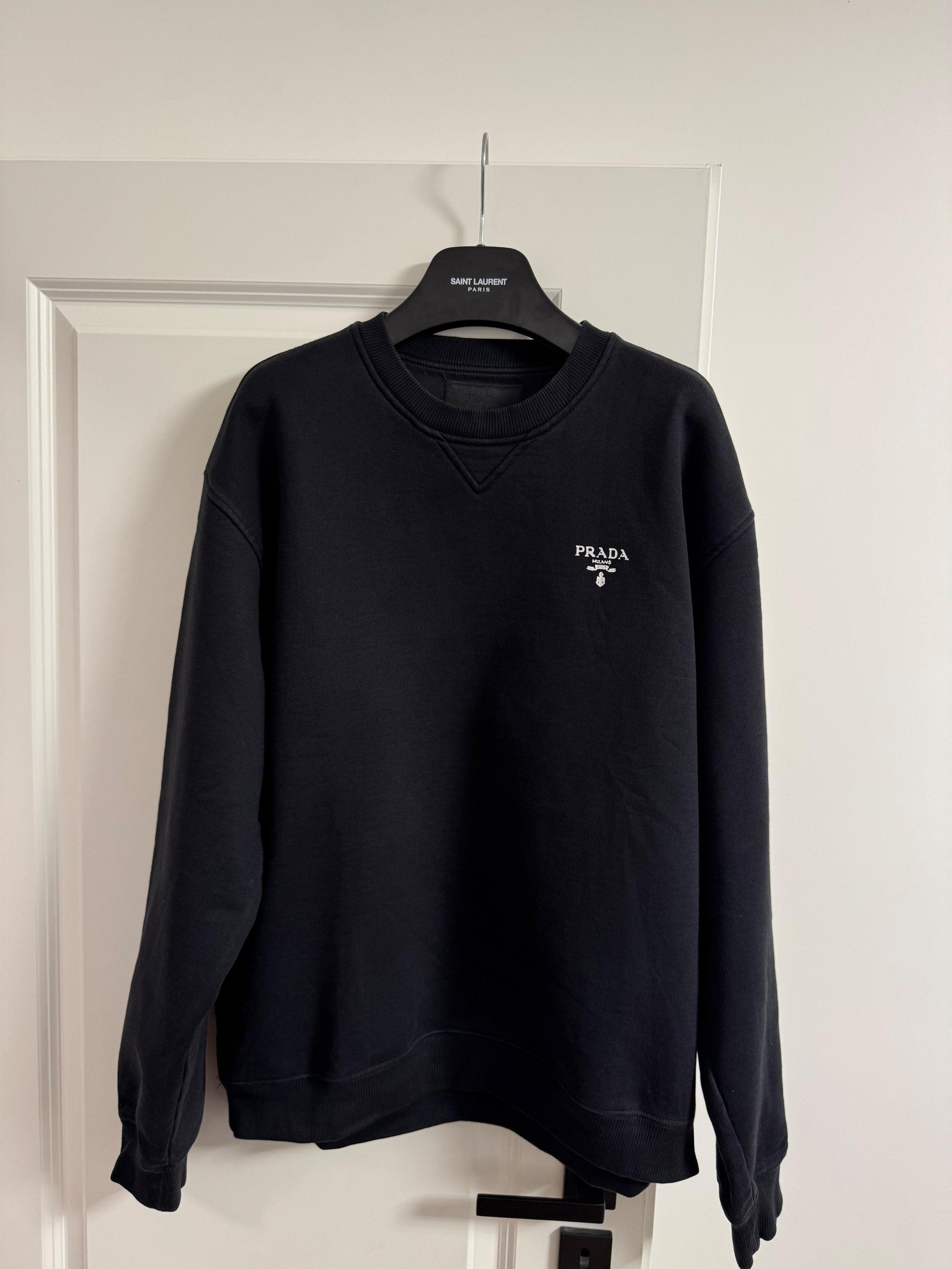 Prada Black Cotton Sweatshirt XL