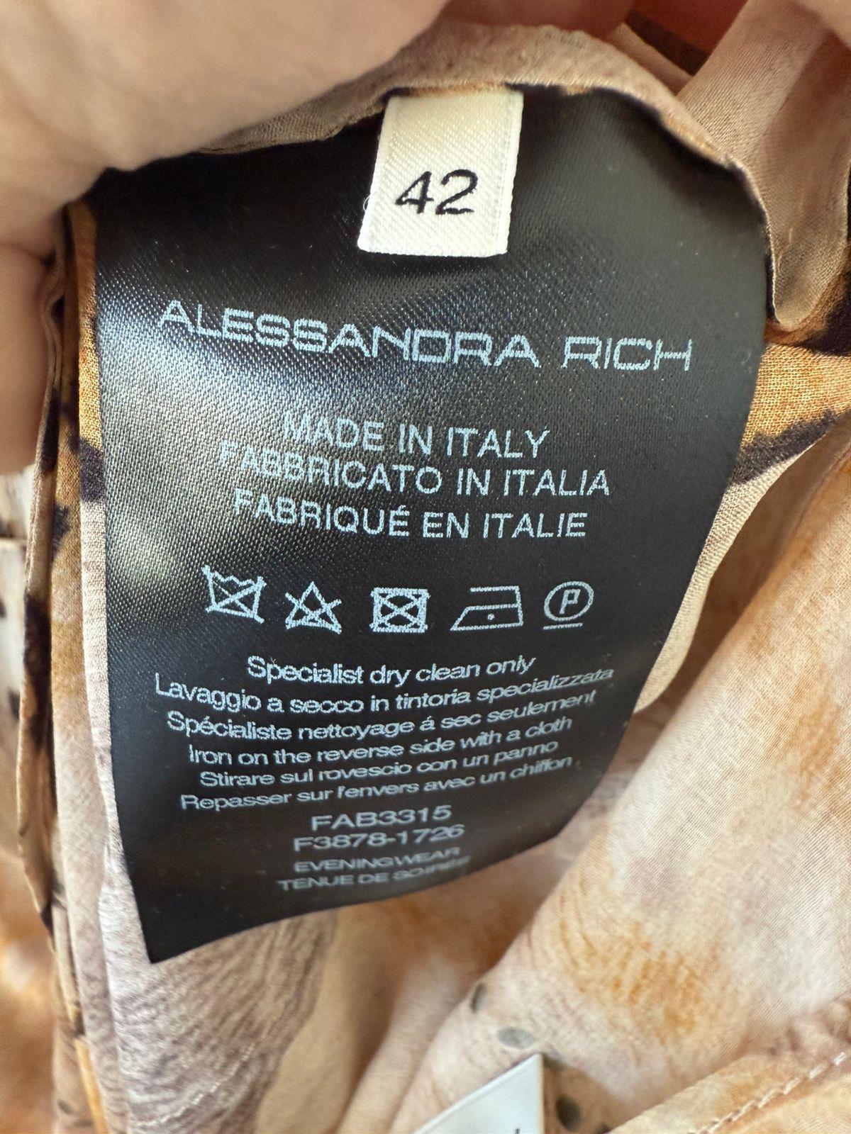 Alessandra Rich Leopard-Print Silk Georgette Gown